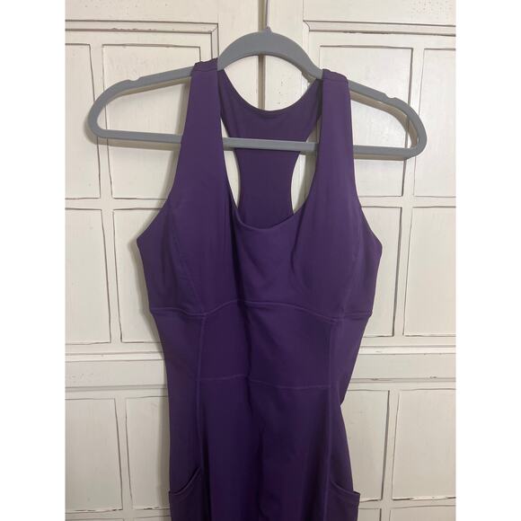 NWT Fabletics Motion365 size large dark purple racerback jumpsuit - Picture 3 of 5